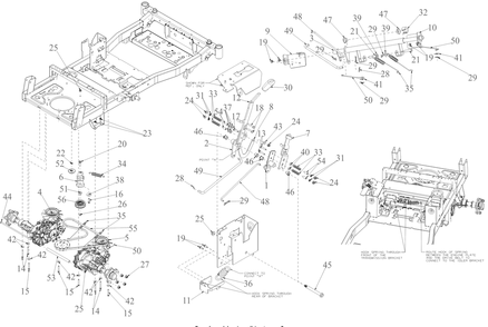 Drive Diagram and Parts List for ZTXS5-60KW (47RKCAB8A10)(2023) Cub Cadet Lawn Tractor